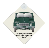 Morris Minor Tourer Series MM 1949-51 Car Window Hanging Sign